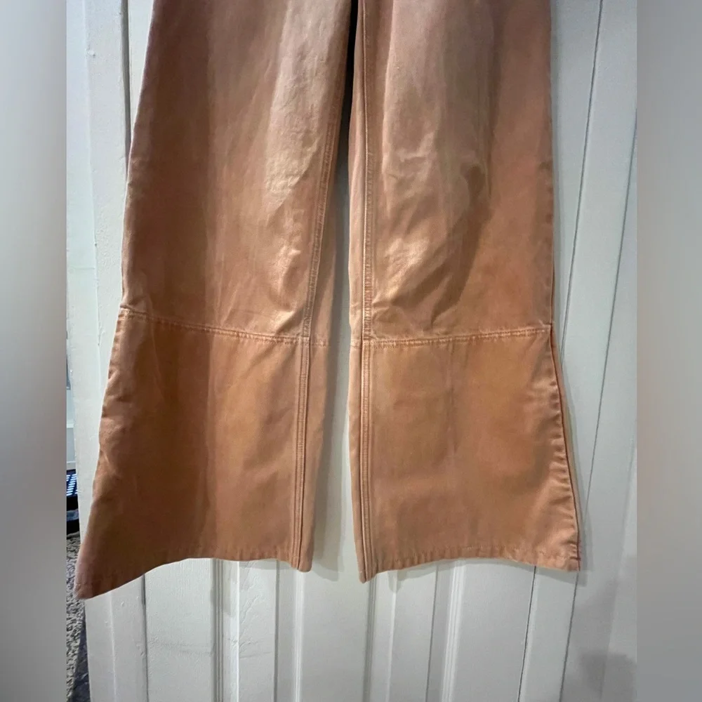 Ulla Johnson Wide Leg Margot Jean Tan/Orange Jeans - Picture 2 of 8